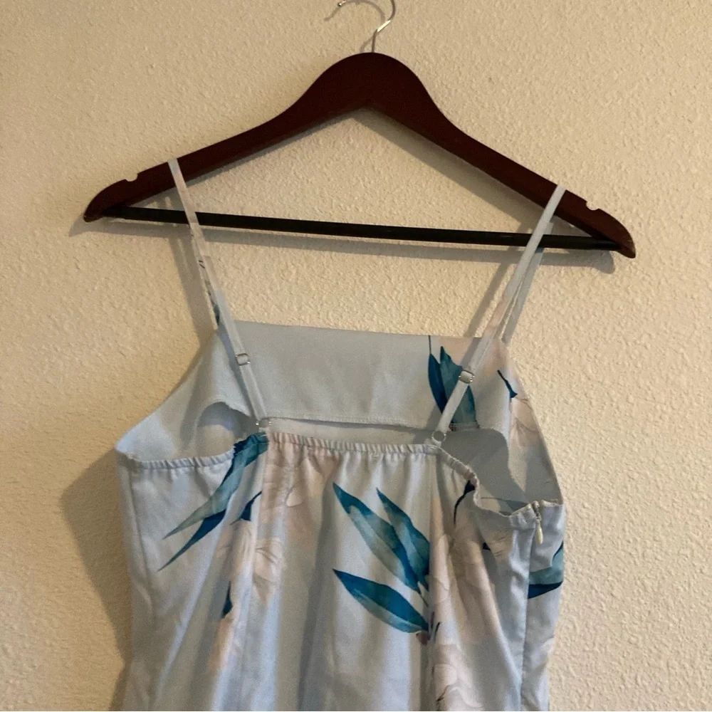NWOT Shein Silky Women's Blue Floral Mini Dress Size S